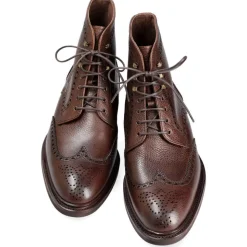 Men's Work Boots|Wingtip Boots|Carmina WINGTIP DRESS BOOTS 80770 SOLLER BROWN