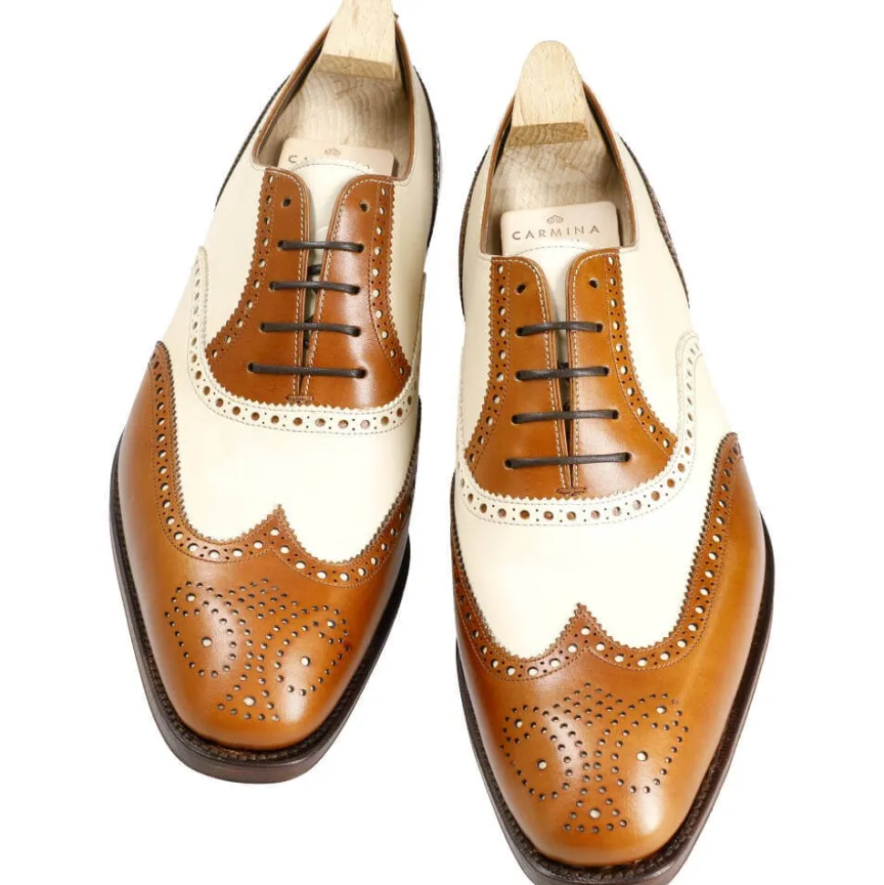 Wingtip Oxfords|Carmina WINGTIP OXFORDS 922 RAIN TANNED/BONE