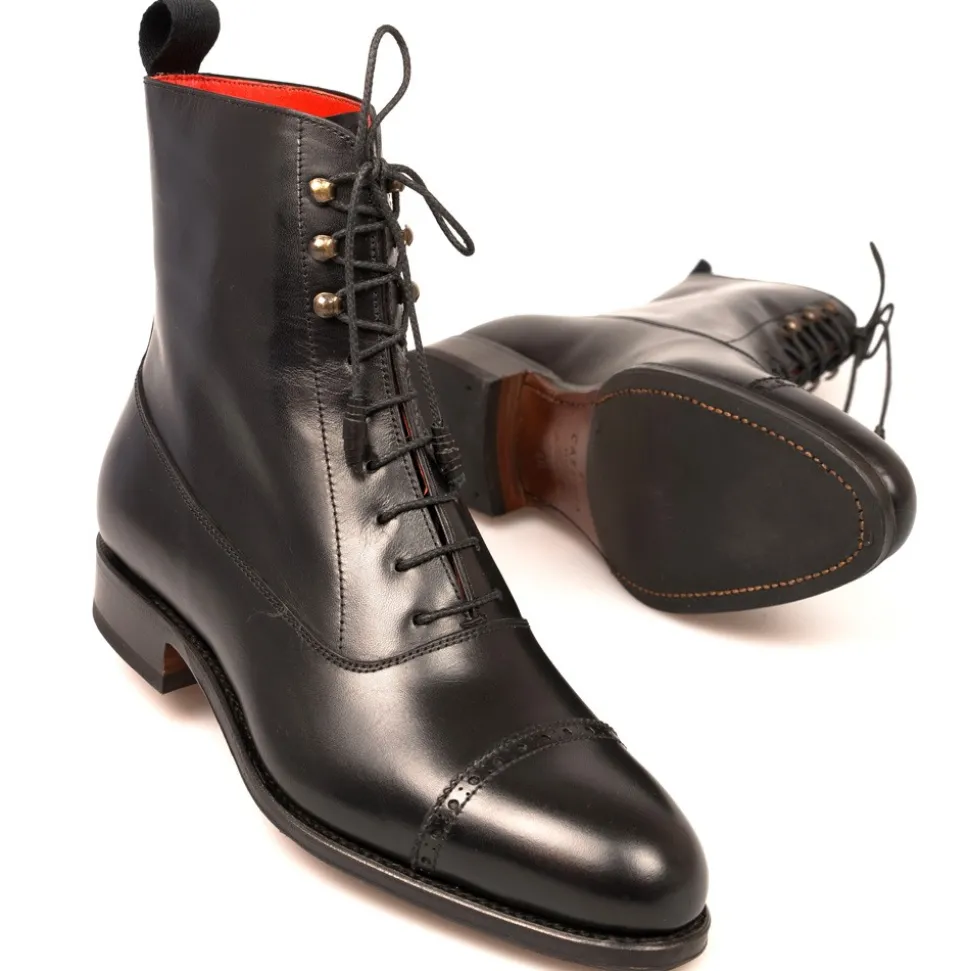 Balmoral Boots|Carmina WOMEN BALMORAL BOOTS 1573 MADISON BLACK