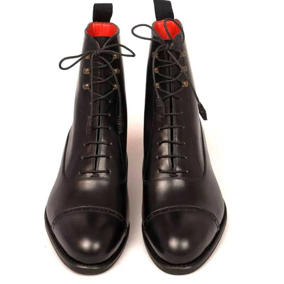 Balmoral Boots|Carmina WOMEN BALMORAL BOOTS 1573 MADISON BLACK