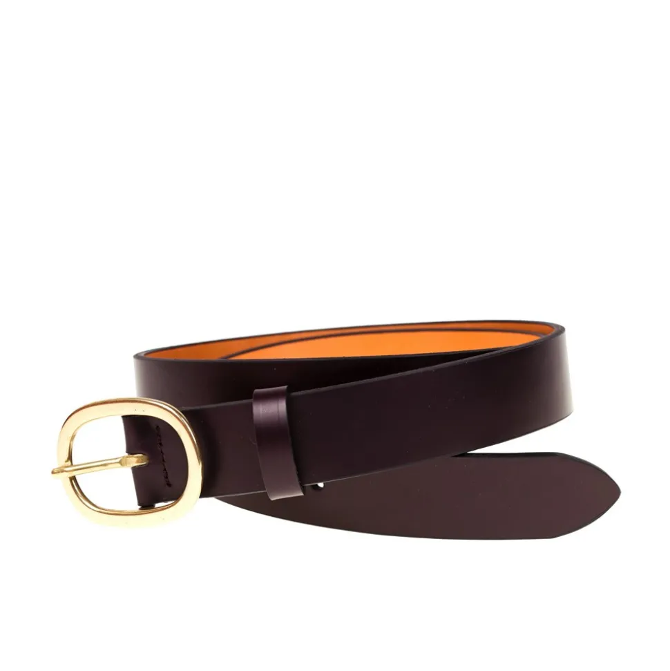 Women's Belts|Carmina WOMEN ROIS BELT BURGUNDY