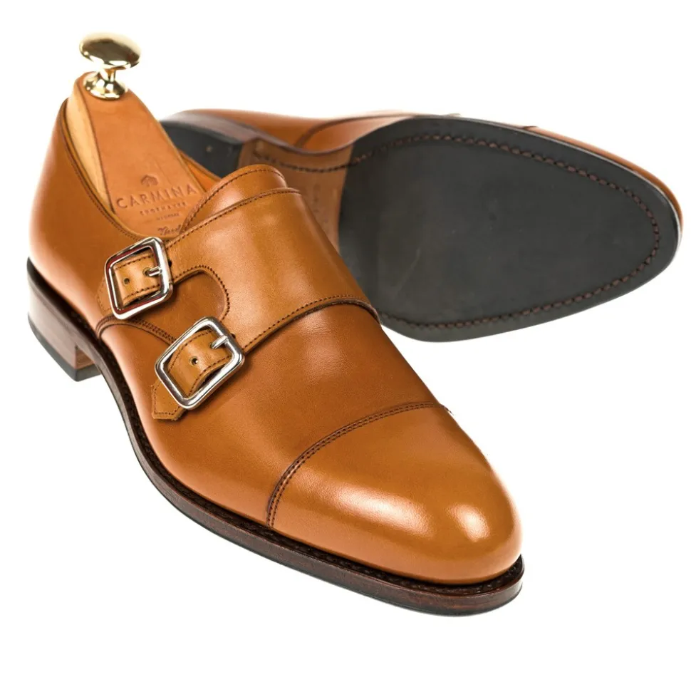 Double Monk Strap|Carmina WOMEN DOUBLE MONK STRAP 1645 MADISON TANNED