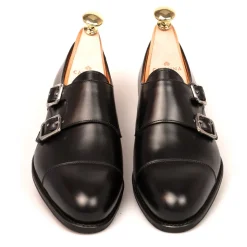 Double Monk Strap|Carmina WOMEN DOUBLE MONK STRAP 1645 MADISON BLACK