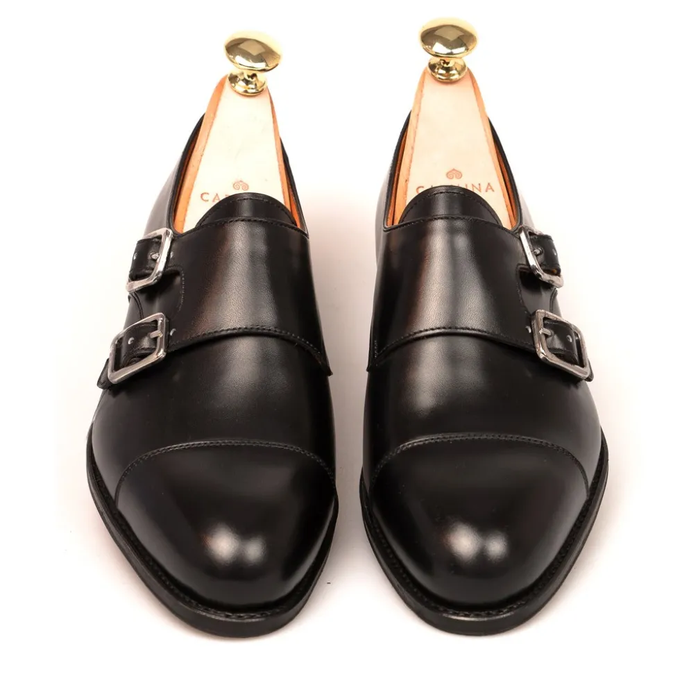 Double Monk Strap|Carmina WOMEN DOUBLE MONK STRAP 1645 MADISON BLACK