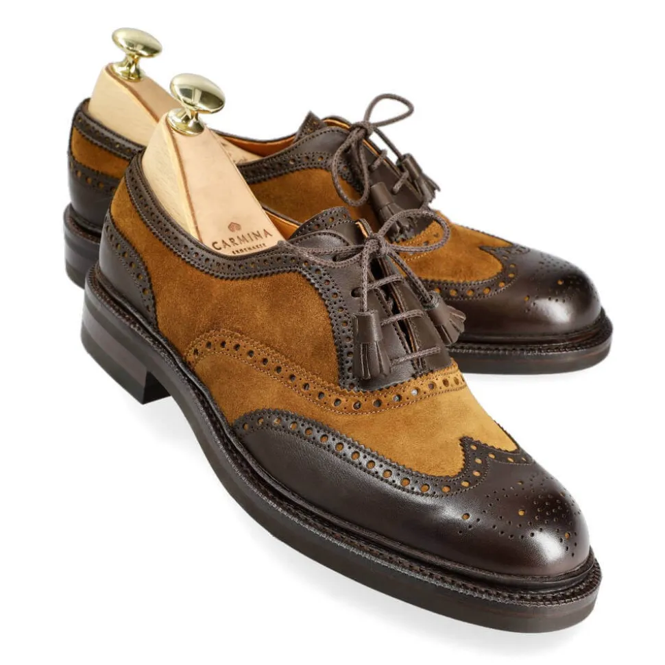 Wingtip Oxford|Carmina WOMEN OXFORDS SHOES 1582 OSCARIA BROWN/TOBACCO