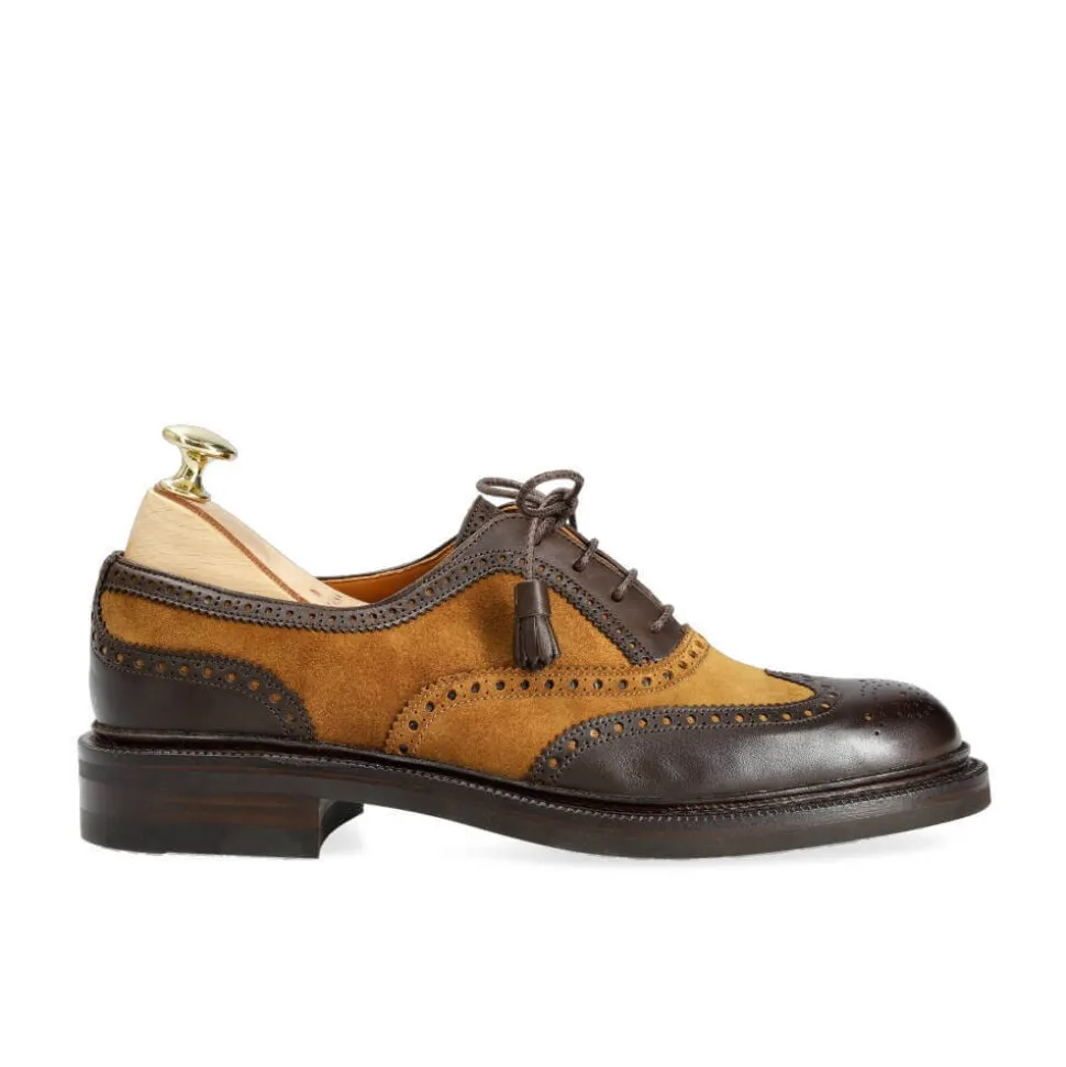 Wingtip Oxford|Carmina WOMEN OXFORDS SHOES 1582 OSCARIA BROWN/TOBACCO