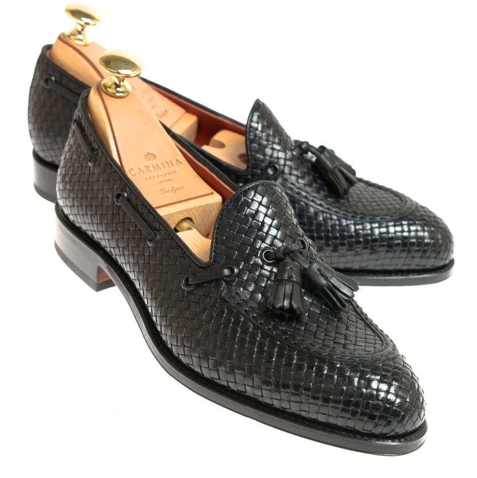Tassel Loafers|Carmina WOMEN TASSEL LOAFERS 1590 DRAC BLACK