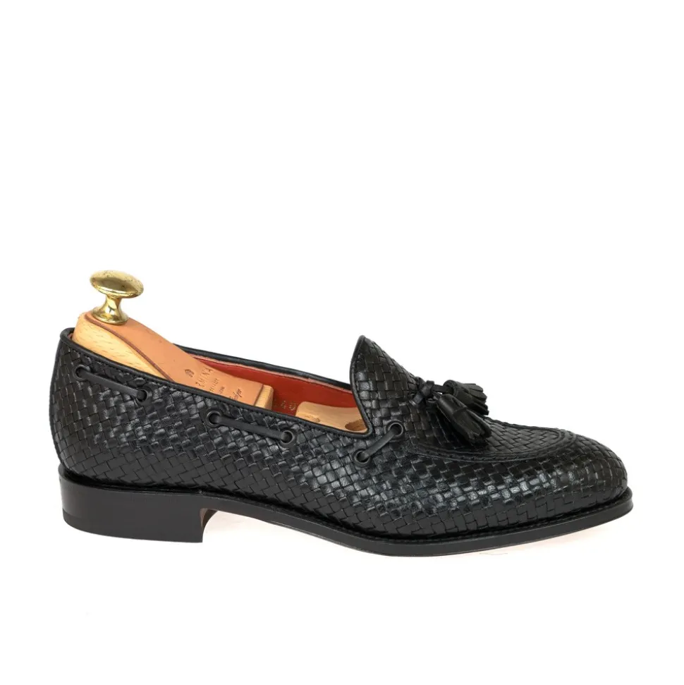 Tassel Loafers|Carmina WOMEN TASSEL LOAFERS 1590 DRAC BLACK