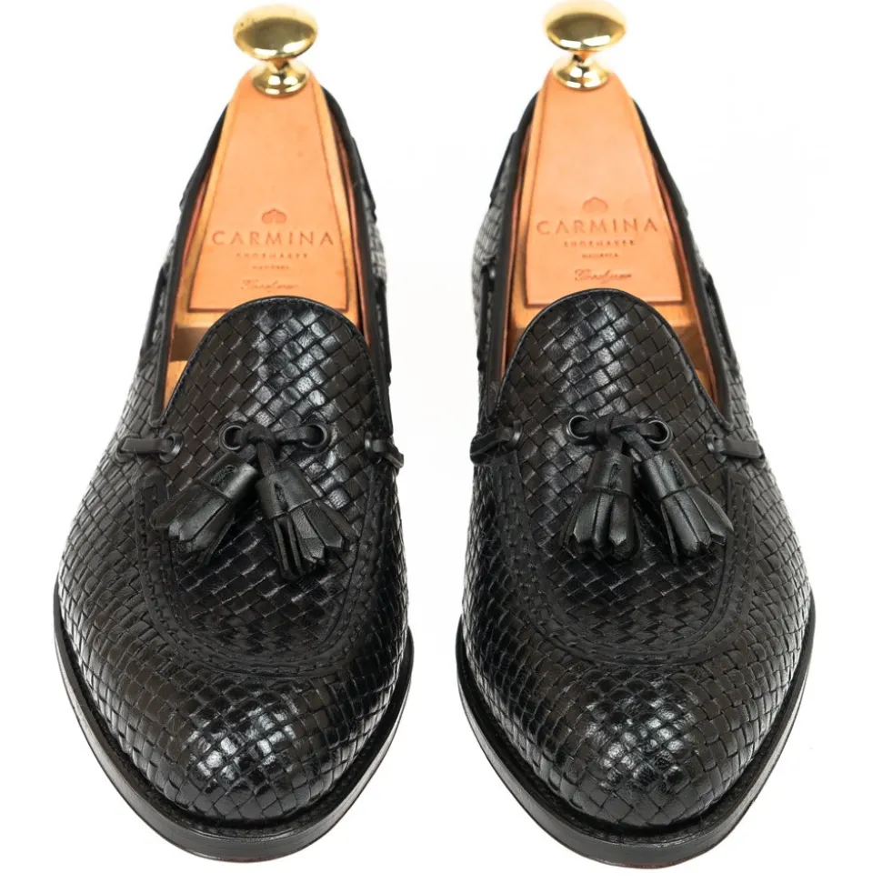 Tassel Loafers|Carmina WOMEN TASSEL LOAFERS 1590 DRAC BLACK