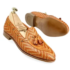 Tassel Loafers|Carmina WOMEN TASSEL LOAFERS 1590 DRAC TAN/ORANGE