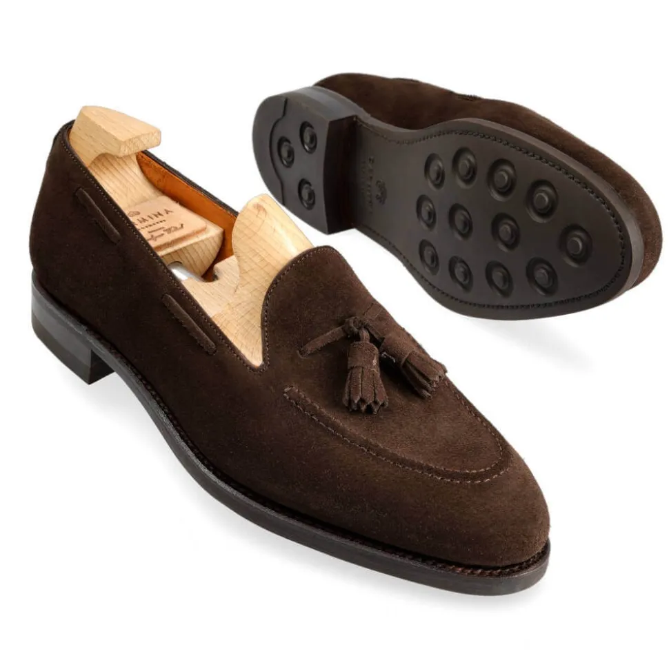 Tassel Loafers|Carmina WOMEN TASSEL LOAFERS 1640 DRAC BROWN