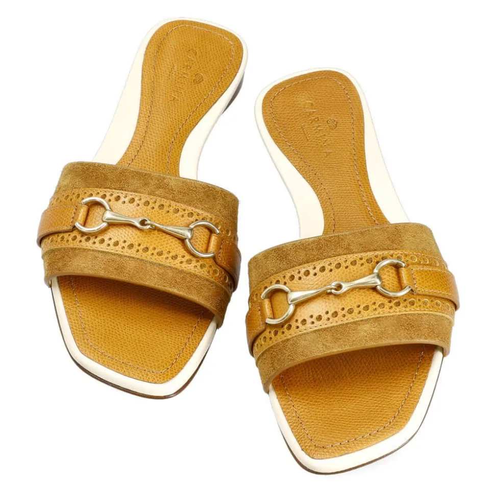 Women's Leather Sandals|Women Horsebit Loafers|Carmina WOMEN'S LEATHER SANDALS 1984 CAMEL