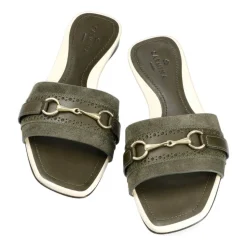 Women's Leather Sandals|Women Horsebit Loafers|Carmina WOMEN'S LEATHER SANDALS 1984 LODEN
