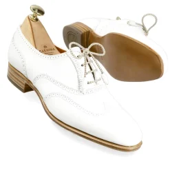Wingtip Oxford|Carmina WOMEN'S OXFORDS SHOES 1406 HILLS WHITE