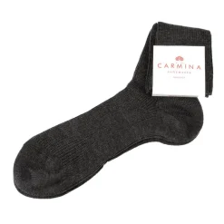 Women Socks|Carmina Women's short socks in dark grey. DARKGRAY