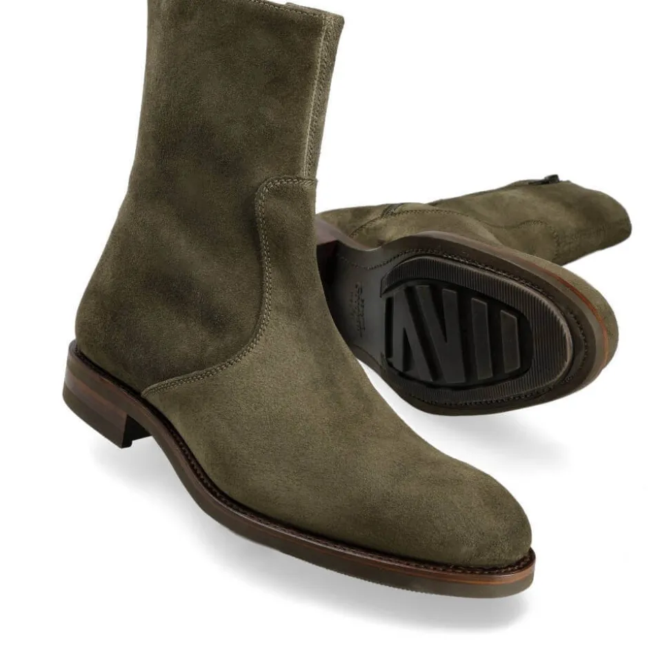Mens Zipper Boots|Carmina ZIP BOOTS 80178 SOLLER LODEN